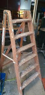 Houten schilderstrap werktrap Gebruikt Van Eldik Ladders, Doe-het-zelf en Verbouw, Ladders en Trappen, Ophalen, Gebruikt, Trap
