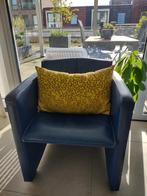 Leolux blauwe fauteuil, Huis en Inrichting, Fauteuils, 75 tot 100 cm, Ophalen