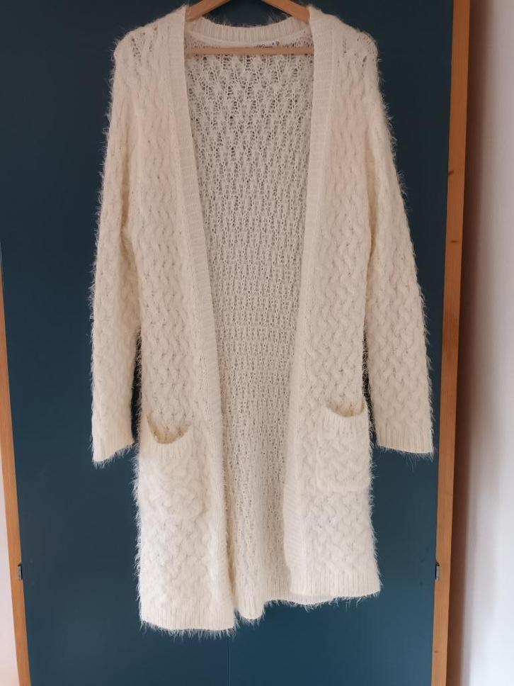 Damesvest, roomwit, halflang, Kleding | Dames, Truien en Vesten, Nieuw, Maat 42/44 (L), Ophalen of Verzenden