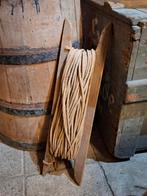 Oude antieke houten haspel met touw, Antiek en Kunst, Ophalen of Verzenden