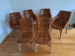 Eetkamerstoelen, Huis en Inrichting, Stoelen, Ophalen, Gebruikt, Bruin, Vijf, Zes of meer stoelen