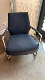 Moderne blauwe designstoel, Huis en Inrichting, Fauteuils, Ophalen, Moderne designstijl, Gebruikt, Minder dan 75 cm