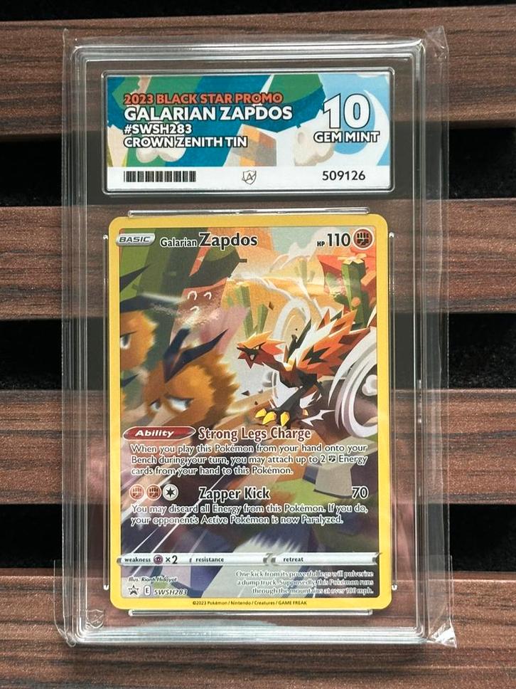Pokémon Galarian Zapdos #SWSH283 2023 ACE 10, Hobby en Vrije tijd, Verzamelkaartspellen | Pokémon, Nieuw, Losse kaart, Ophalen of Verzenden