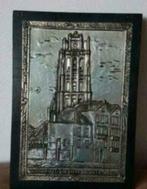 Rechthoekige plaquette  relief portret dordrecht groote kerk, Ophalen