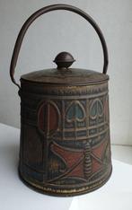 Art nouveau art deco jugendstil blik met vlinders, Verzenden