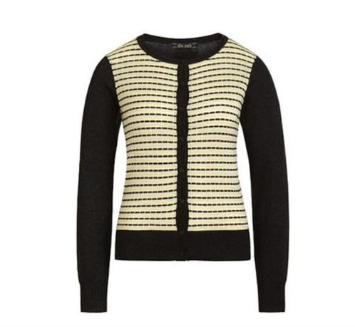 King Louie Zwart Gestreept Vest Inglewood 36 Nieuw ww 99,-, Kleding | Dames, Truien en Vesten, Nieuw, Maat 36 (S), Zwart, Verzenden