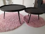 2 metalen salontafels, Huis en Inrichting, Tafels | Bijzettafels, Ophalen, Minder dan 55 cm, Metaal of Aluminium, Rond