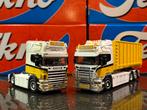WSI - Set Scania Lenz, Hobby en Vrije tijd, Modelauto's | 1:50, Ophalen of Verzenden, Zo goed als nieuw, Bus of Vrachtwagen, Wsi
