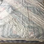 Groot blauw/creme patchwork stijl sprei, Huis en Inrichting, Gebruikt, Eenpersoons, Blauw, Overige typen
