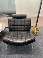 Leolux Volare fauteuil vintage zwart leer > Prijs per stuk, Huis en Inrichting, Fauteuils, Ophalen, Gebruikt, 75 tot 100 cm, Leer