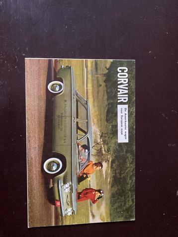Corvair Reclamefolder - Amerikaanse wagen beschikbaar voor biedingen