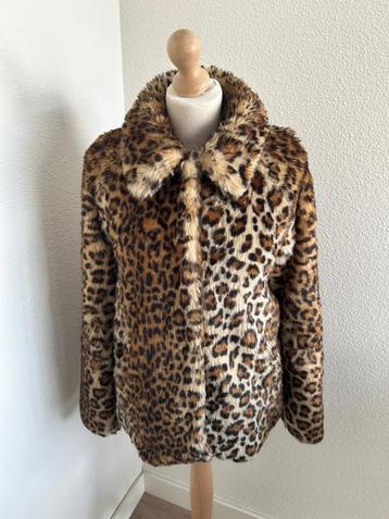 King Louie maat 36 Fluffy faux-fur panter jas 2635 beschikbaar voor biedingen