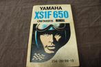 Yamaha XS1F 650 motorcycle owner's manual  XS1-F, Motoren, Handleidingen en Instructieboekjes, Ophalen of Verzenden, Yamaha
