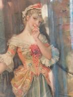 Sally in our alley grote antieke Engelse ingelijste prent., Antiek en Kunst, Kunst | Litho's en Zeefdrukken, Ophalen