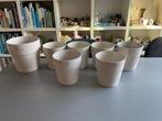 7x Royal Boch bloempotten Piet Stockmans kleur ivory, Tuin en Terras, Bloempotten, Overige materialen, Rond, Binnen, Ophalen of Verzenden