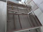 2 persoons bed Auping 180x200 cm met matrassen, Ophalen, Wit, Tweepersoons, 180 cm
