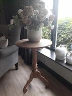 Wijntafeltje landelijk hout, Huis en Inrichting, Woonaccessoires | Zuilen en Pilaren, Ophalen of Verzenden
