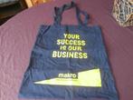 Schoudertas linnen tas blauw makro your succes is our busine, Ophalen of Verzenden, Nieuw, Blauw, Shopper