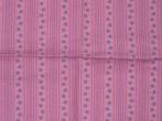 Vintage lapje stof roze met blauwe bloemetjes NIEUW, Nieuw, Ophalen of Verzenden, 30 tot 120 cm, Katoen