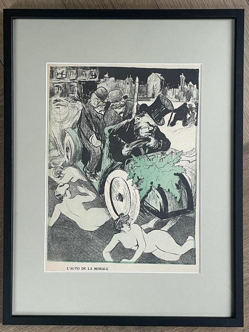 1906 L'auto de la morale - Camara da Leal litho vintage, Antiek en Kunst, Kunst | Litho's en Zeefdrukken, Ophalen of Verzenden