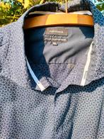 Portonova overhemd. Donkerblauw met patroontje XL, Kleding | Heren, Overhemden, Blauw, Portonova, Ophalen of Verzenden, Zo goed als nieuw
