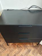 WOOOD Adam ladekast - Zwart - 3 lades, Overige materialen, Gebruikt, Met lade(s), 25 tot 50 cm
