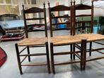 3 Antieke stoelen, Oud Hollands model, Gebruikt, Ophalen of Verzenden, Hout, Drie
