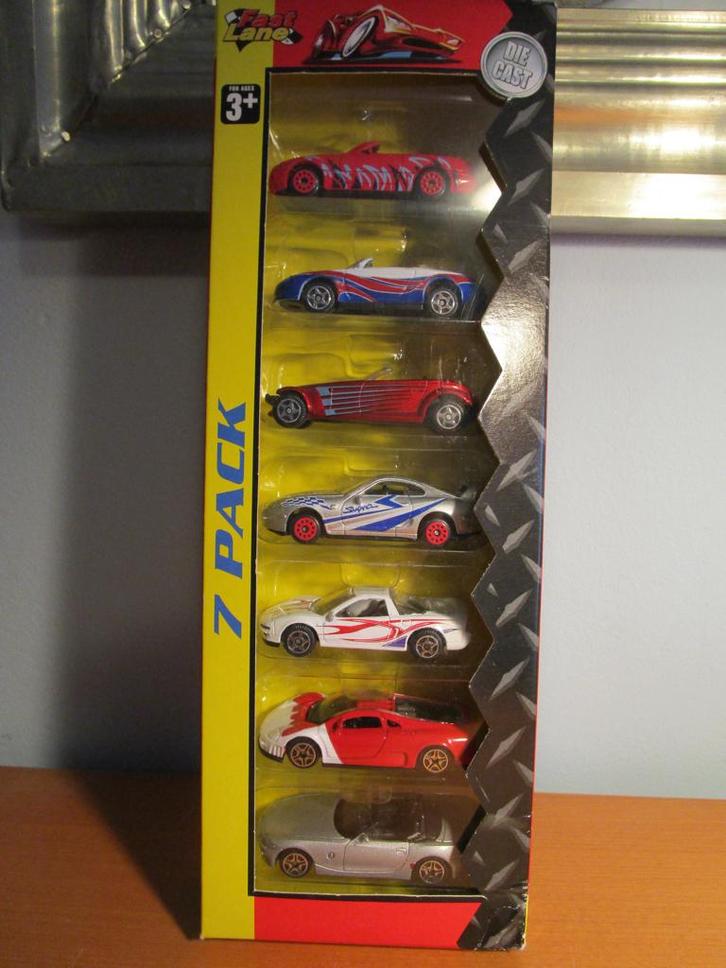 FAST LANE 7 Pack schaal 1:57, Hobby en Vrije tijd, Modelauto's | Overige schalen, Zo goed als nieuw, Auto, Ophalen