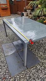 Grijze tuintafel  (GRATIS), Ophalen, Gebruikt, Rechthoekig, Aluminium