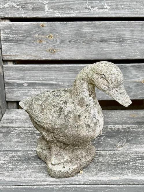 Stenen eend, Tuin en Terras, Tuinbeelden, Gebruikt, Dierenbeeld, Steen, Ophalen of Verzenden