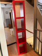 Rode Kallax boekenkast, Ophalen, Met plank(en), Gebruikt, 150 tot 200 cm
