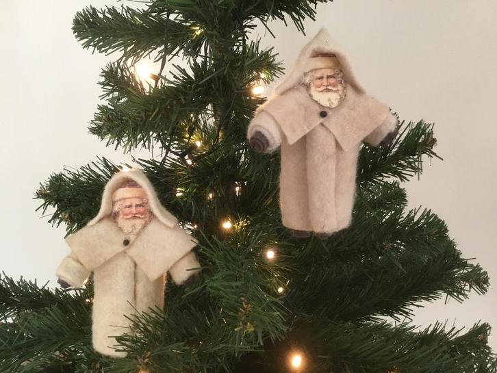 Wattenpopjes/wattenpopje/brocante kerstdecoraties, Diversen, Kerst, Zo goed als nieuw, Ophalen of Verzenden