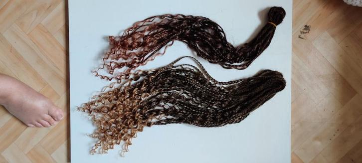 Partial setje DE dreads met krullen en vlecht eind., Sieraden, Tassen en Uiterlijk, Uiterlijk | Haarverzorging, Nieuw, Pruik of Haarverlenging