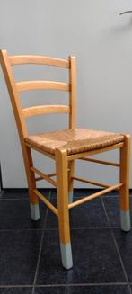 boeren stoel voorzien van biezen zitting, eetkamer stoel, Huis en Inrichting, Stoelen, Bruin, Eén, Hout, Ophalen of Verzenden