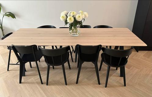 Eikenhouten eettafel (lasas &Loekov), Huis en Inrichting, Tafels | Eettafels, Zo goed als nieuw, 50 tot 100 cm, 200 cm of meer