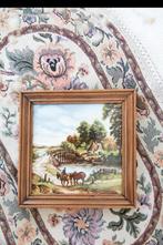 J. C. van Hunnik nostalgische tegel schilderij paarden, Ophalen of Verzenden