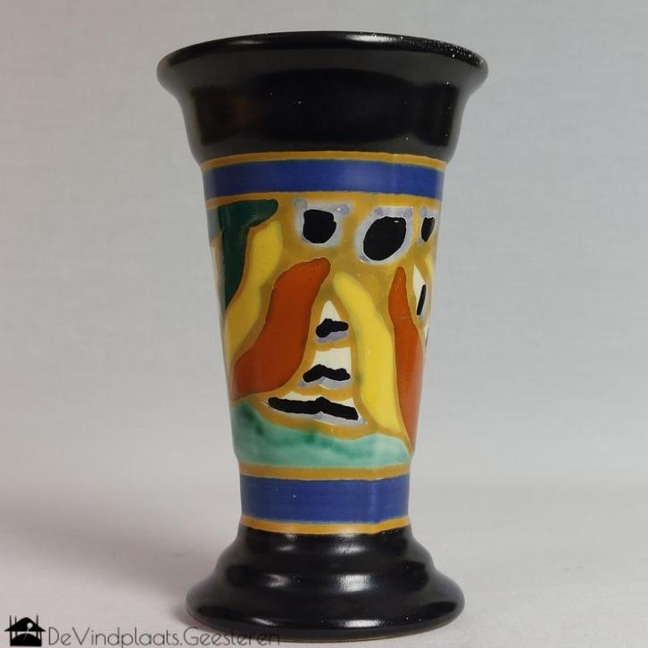 Art Deco plateel vaas ESKAF - OLA - begin jaren 30., Antiek en Kunst, Antiek | Keramiek en Aardewerk, Ophalen of Verzenden