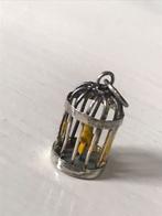 Bedel vogelkooi emaille gele vogel zilver 925 vintage, Sieraden, Tassen en Uiterlijk, Ophalen of Verzenden, Gebruikt, Zilver, Overige merken