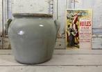Prachtige Franse olijven pot lichtbeige / grijs geglazuurd, Antiek en Kunst, Antiek | Keramiek en Aardewerk, Ophalen of Verzenden