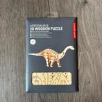Kikkerland Apatosaurus 3D wooden puzzle, Nieuw, Van hout, 6 jaar of ouder, Meer dan 50 stukjes
