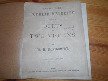 Duets for two violins - w. H. Montgomery  beschikbaar voor biedingen