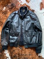 Ralph lauren polo leren jas zwart vintage shop bomber, Maat 48/50 (M), Zwart, Ophalen of Verzenden, Polo Ralph Lauren