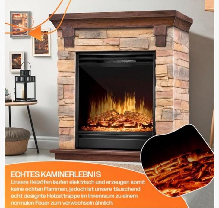 Elektrische Haard met Schouw - Nieuw!, Huis en Inrichting, Kachels, Nieuw, Overige soorten, Elektrisch, Ophalen