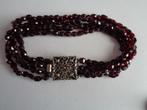 Antieke granaten armband, zilveren slot, Sieraden, Tassen en Uiterlijk, Antieke sieraden, Verzenden, Zilver, Armband, Met edelsteen