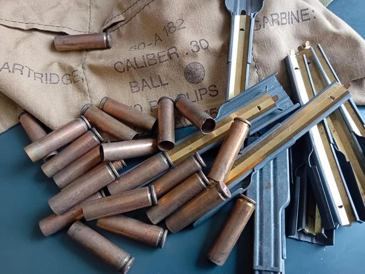 .30 M1 Carbine lege Hulzen WO2, Verzamelen, Militaria | Tweede Wereldoorlog, Hulzen of Bodemvondsten, Amerika, Verzenden