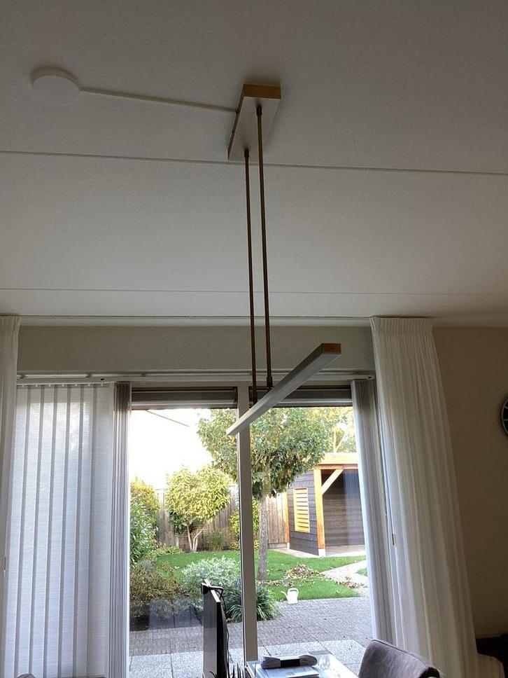 Steinhauer Moderne Hanglamp Strak Design Zelena 122 cm brons, Huis en Inrichting, Lampen | Hanglampen, Zo goed als nieuw, 75 cm of meer