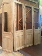Oude deuren in dennenhout vierslag, Ophalen, Gebruikt, Minder dan 80 cm, 215 cm of meer