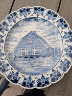 Delfts Blauw Decoratieve Bord - Handgeschilderd Huis, Antiek en Kunst, Antiek | Wandborden en Tegels, Ophalen