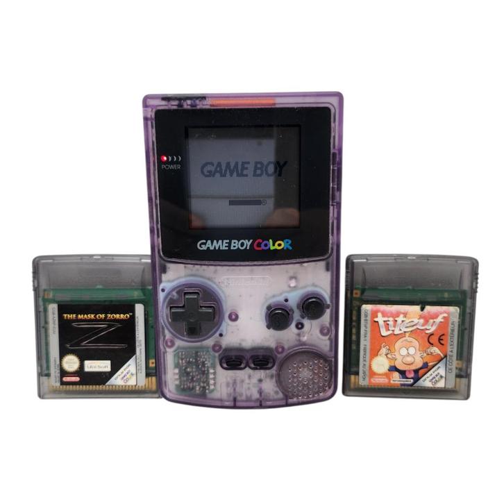 Nintendo (Gameboy) Game Boy Color Atomic Purple | Incl. 2 ga, Spelcomputers en Games, Games | Nintendo Game Boy, Zo goed als nieuw