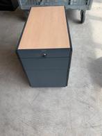 Bloklade Metaal Gispen Zwart en houtkleur, Huis en Inrichting, Ophalen, Met wielen, Gebruikt